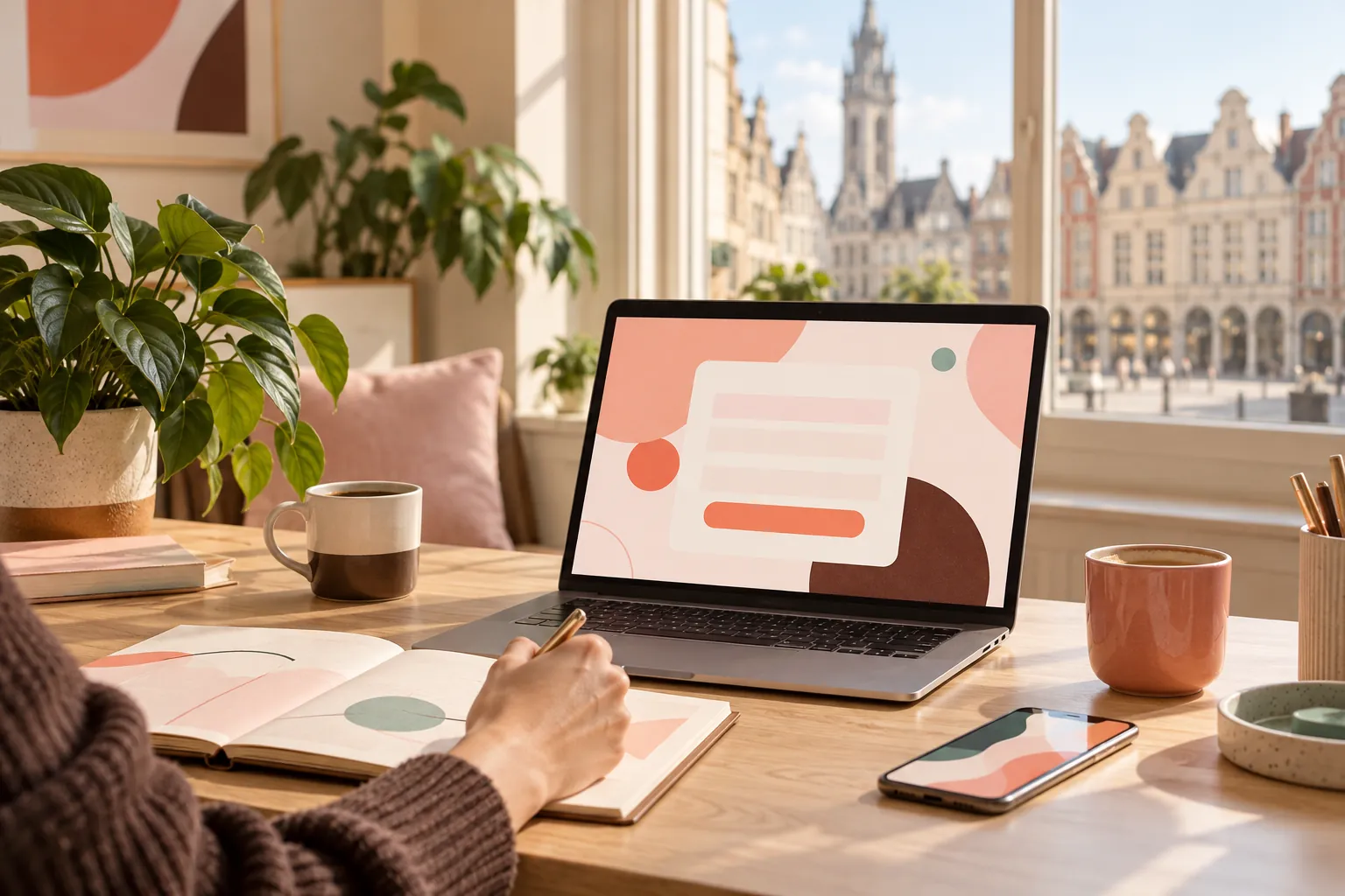 Bureau lumineux de l'agence web Netamorphoz à Arras prêt pour un rendez-vous de contact