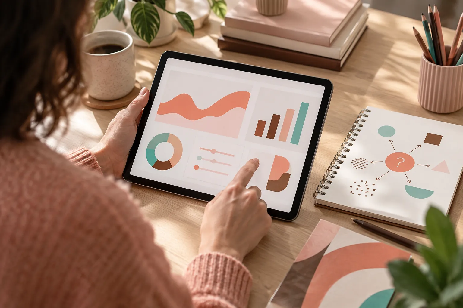 AI Overviews de Google : analyse des statistiques de recherche sur une tablette