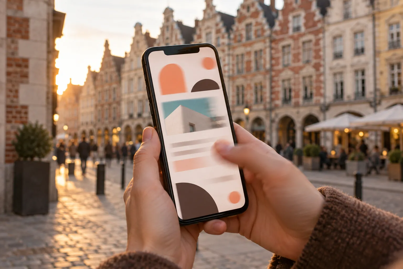 Consultation d’une page sur smartphone pour tester les Core Web Vitals en conditions réelles
