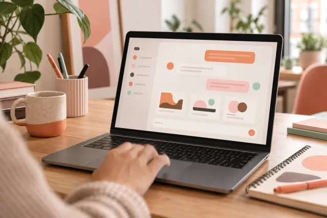 GEO Generative Engine Optimization : écran d’ordinateur affichant une réponse d’IA générative avec des sources citées
